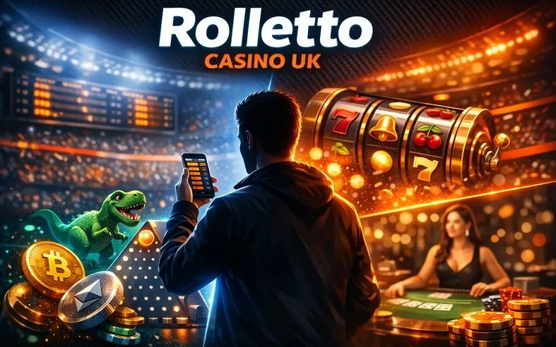 Rolletto Casino games catalogue hero banner